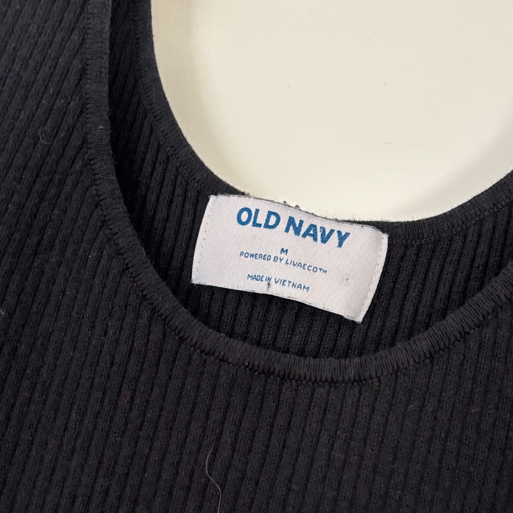 Old Navy Elevated Black Ribbed Tank Maxi Dress - Picture 2 of 4